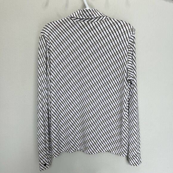 Diane Gilman Collection | Button Top Large Horse But Chain Print long sleeve - Picture 5 of 5